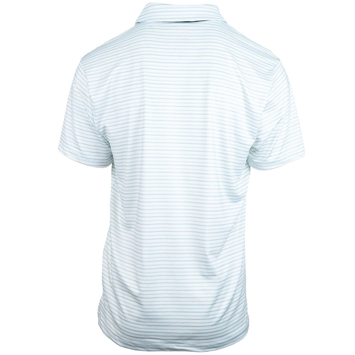 Men's nike U-State green and white striped tour polo